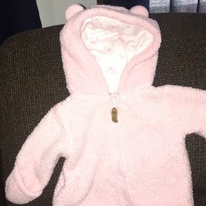 Baby girl bear snow suit